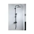 Душевая стойка для душа Frap F24806-6 черный, нержавеющая сталь