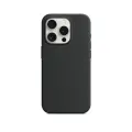 Чехол силиконовый Магсейф для iPhone 15 Pro Max Black с анимацией NFC, Silicone case Магсейф для айфон 15 Про Макс - Чёрный