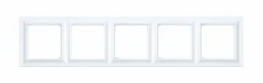 Рамка Jung Eco Profi Standart на 5 постов, универсальная, белый