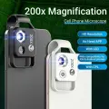 200-кратный светодиодный объектив микроскопа CPL mobile mini pocket lens подходит для iPhone Samsung и всех смартфонов