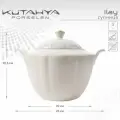 Супница Kutahya Ilay, 3 л, фарфоровая, с фактурным орнаментом