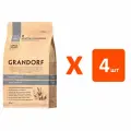 Корм сухой Grandorf Single Grain Cat Adult Sterilised Rabbit & Turkey низкозерновой для взрослых кастрированных котов, кролик индейка, 0,4 кг х 4 шт