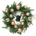 Венок хвойный Сказочное чудо 40см ПВХ литой ПВХ Шампань 184-0056