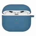 Uniq силиконовый чехол для Airpods 4, NEXO с карабином и держателями на ухо, цвет: Pacific Blue