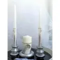 Семейный очаг розово-серебристый, свадебные свечи, набор свечей для свадьбы с подсвечниками