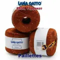 Пряжа Lana Gatto Paillettes// пряжа для вязания с пайетками// Полиэстер: 100% Цвет: 8936, Терракот (3 мотка)