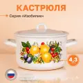 Кастрюля эмалированная для плиты 4.3 л