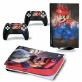 Наклейка виниловая защитная на игровую консоль Sony PlayStation 5 Fat Disc Edition, Марио, полный комплект с геймпадами