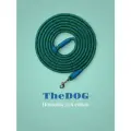 Поводок для собак/ поводок-перетяжка TheDog, для собак средних пород, длина 4 м, зеленый/синий.