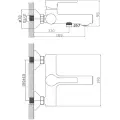 Смеситель для ванны 35k MIXLINE ML22-01 Round