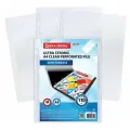 Файл-вкладыш с перфорацией Brauberg Extra 1100 (110мкм, матовый, плотный) 50шт, 3 уп. (229673)