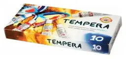Краски темперные 10 цветов по 16 мл, в тубах