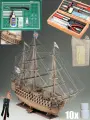 Сборная модель корабля от Corel (Италия), HMS Victory, 1035х715х325 мм, М.1:98, подарочный набор с парусами, инструментами, красками, лаком и клеями