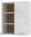 Шкаф кухонный навесной 60х30х72 см, Полка 600 - белый/бетон спаркс светлый