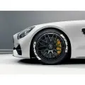Наклейки на шины AMG. Клей в комплекте. Резиновые буквы для колес авто и мото из 3D резины, Спортивные диски, стэнс, stance, автотюнинг, стильные гоночные надписи.