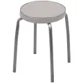 Табурет для кухни НИКА Фабрик 2, мягкое круглое сиденье, серый, 32 см
