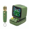 Divoom Ditoo-Mic green Bluetooth-динамик, ретро-игровой микрофон с пиксельной графикой и функцией караоке