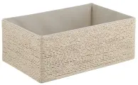 Коробка для хранения белья и предметов, для дома, плетеная, шпагат, Lian, 30х20х12 см, светло-бежевая, Bergenson Bjorn, TL-BB-LN-PRLN-BG-M