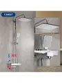 Душевая система Frap F24007 с термостатом и тропическим душем, в цвете хром