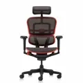 Кресло компьютерное FALTO Ergohuman 2 Ultra GAME (наклон вперед, сетка, черный с красным)