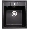 Мойка для кухни мраморная GranAlliance Черная матовая прямоугольная 500х440 без сифона