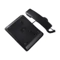(1set) English Telephone Solid Colour Phone Caller ID Landline - Black