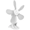 Вентилятор DUX DX-07 белый, настольный, 7 Вт, скоростей - 1 шт, диаметр лопастей - 25 см