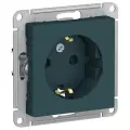 5 шт. Systeme Electric AtlasDesign Изумруд, Розетка с заземлением со шторками, 16А, механизм, ATN000845