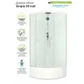 Душевая кабина Domani-Spa Simple 90х90 средний поддон, белые стенки, стекло прозрачное 4мм