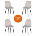 Комплект стульев для кухни TetChair BREEZE (mod. 4724), 4 шт, светло-серый/черный
