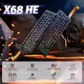 ATTACK SHARK X68HE Механическая клавиатура RGB, Black Contour Line, Magnetic Switch