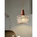 Светильник подвесной с прозрачным стеклянный плафоном Wood Glass Подвесной светильник E27 40 Вт Blesslight