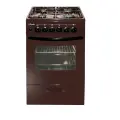Плита Лысьва ЭГ 404 МС-2у, газоэлектрическая, 4 газовые конфорки, 57 л, 300 °C, коричневый