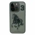 Чехол для iPhone 16 Pro Santa Barbara Polo & Racquet Club Ravel Boris Series Leather Case / Противоударный чехол / Серый
