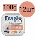 Monge Fresh Dog , консервы для собак , паштет со вкусом лосося (12шт по 100г)