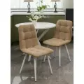 Мягкие стулья Тедди для кухни и комнаты со спинкой / 3 шт, бежевый