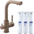 Cмеситель для кухни Swedbe в комплекте с фильтром Аквафор Кристалл