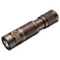 Фонарь наключный брелок EDC светодиодный аккумуляторный мощный Fenix E05R коричневый, E05RBR