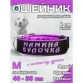 Ошейник для собак Buddy team на пряжке, мамина булочка, ширина 6 см, с мягким подкладом, M