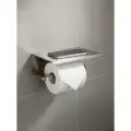 Держатель для туалетной бумаги с полочкой SATO BA2513 серебристый