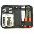 Набор для компьютерных сетей 5Bites TK030 RJ-45 инструмент - обжимные клещи, спецножи, тестер кабеля - 4 предмета