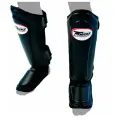 Защита голени Twins Special SGL10 (натуральная кожа) черная, размер M, арт. SGL10-BK/BK-M