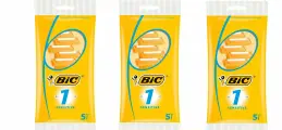 Bic Бритвенный станок 1 Sensitive, с 1 лезвием, блистер, 5 шт, 3 упаковки
