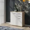 FUN (ФАН) комод КД-2, 690 х 735 х 340 мм, ЛДСП, Белый/Дуб Сонома