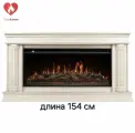 Электрокамин Olympia слоновая кость с золотой патиной с очагом Electrolux EFP/P-4220LS(яркое пламя, пульт, звук, обогрев)