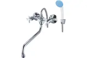 Cмеситель для ванны TSARSBERG шар переключением 11-88 хром, S-нос 38см