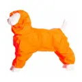 Комплект: Теплый комбинезон+Снуд (шапка) для американского стаффордширского терьера кобеля, на флисе, повышенной прочности, цвет оранжевый