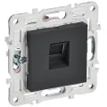 Розетка компьютерная IEK / ИЭК SKANDY SK-K01G RJ45 кат.5E, цвет графит / электроустановочное оборудование
