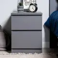 Тумба прикроватная ГУД лакк Кастор, 2 ящика, 40 х 37 х 49 см, серая