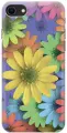 Силиконовый чехол на Apple iPhone SE (2022) / SE (2020) / 8 / 7 / Эпл Айфон СЕ 2022 / СЕ 2020 / 8 / 7 с рисунком Букет из разнозветных ромашек